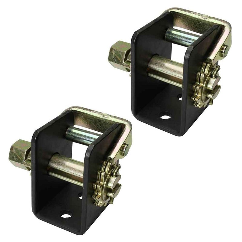 US Cargo Control Left Lashing Winches For Flatbed Trailer (2-Pack), 2 Inch Winch Holds Up 3 Feet of 2 Inch Webbing, Bolt-On Winch for Bottom Mount, 3,333 LBS Working Load Limit - Image 1